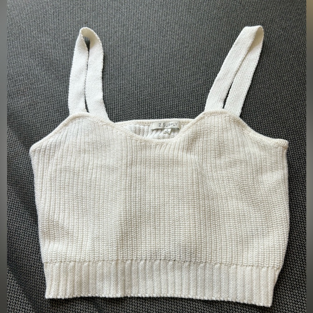 Z Supply White Knit Tank Top